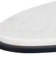 Morro - Marble Side Table - White / Black