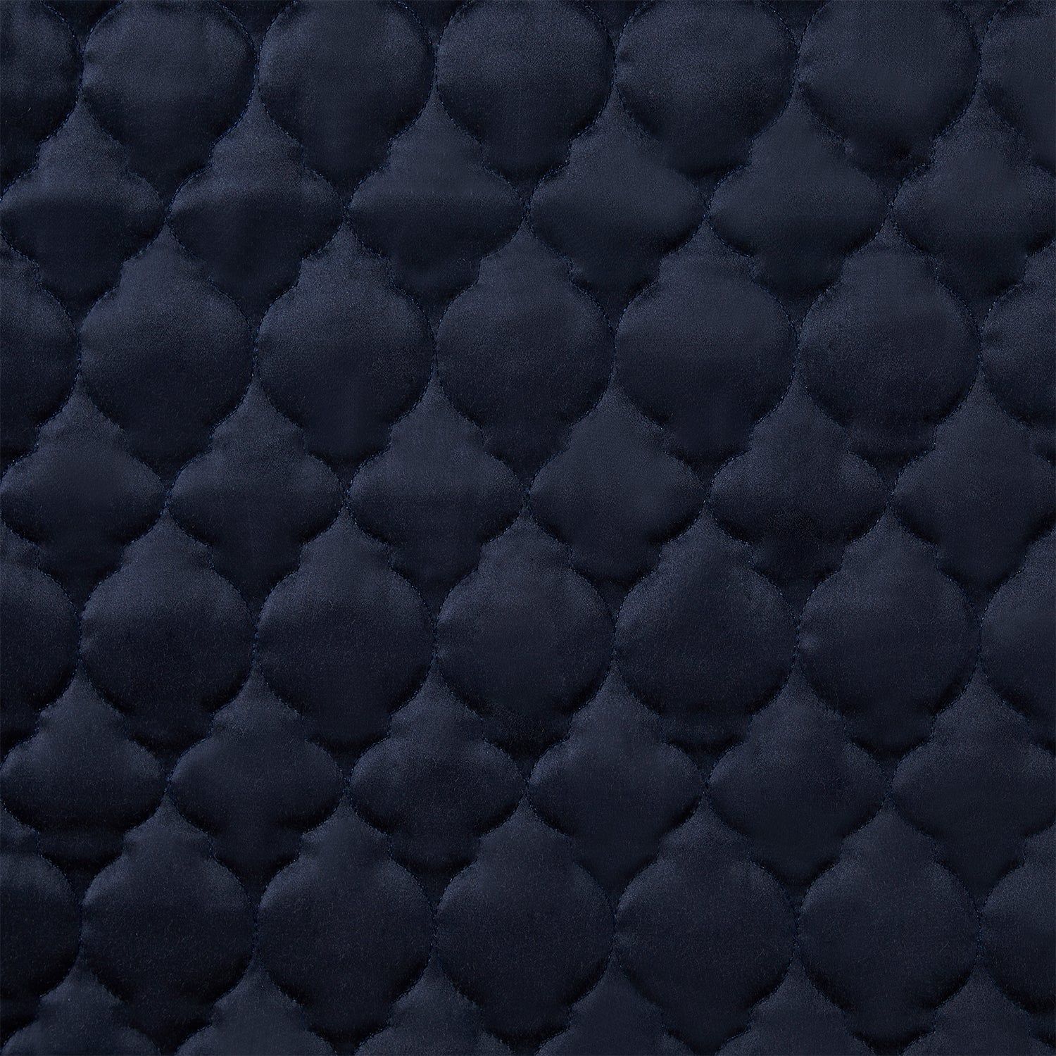 High Shine Satin - 21" x 34" Quatrefoil Quilt Pillow Sham Set (Set of 2) - Navy