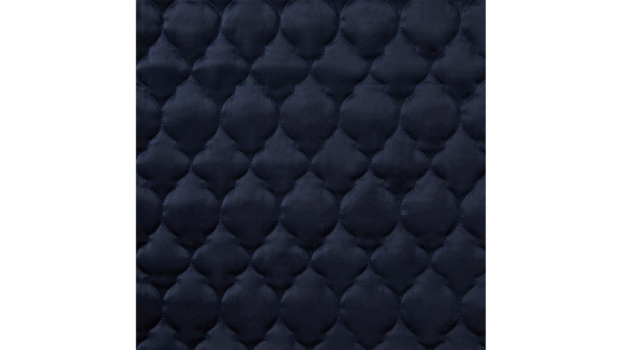 High Shine Satin - 21" x 34" Quatrefoil Quilt Pillow Sham Set Set of 2 - Navy