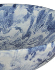 Indigo - Marble Pedestal Bowl - Blue,White