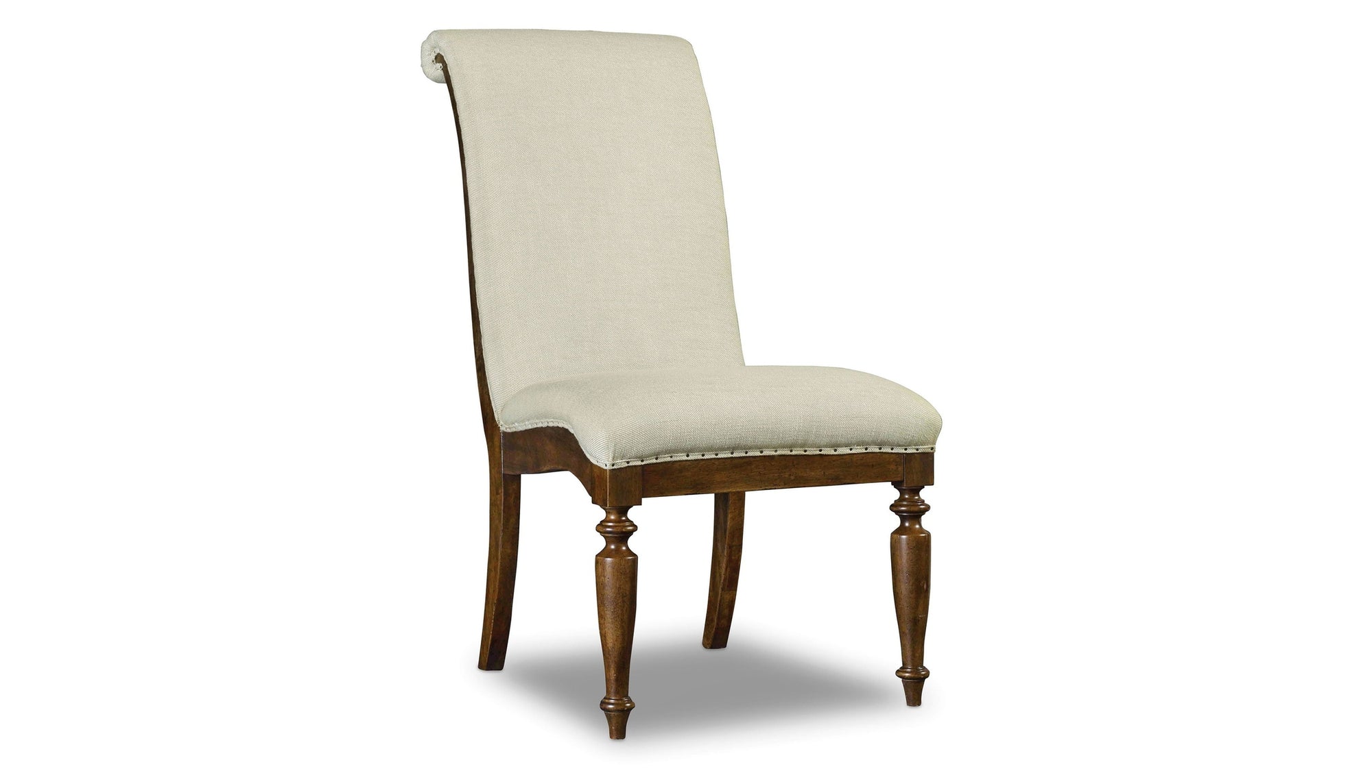 Archivist - Upholstered Side Chair - Beige / Dark Brown