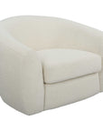 Capra - Art Deco White Swivel Chair