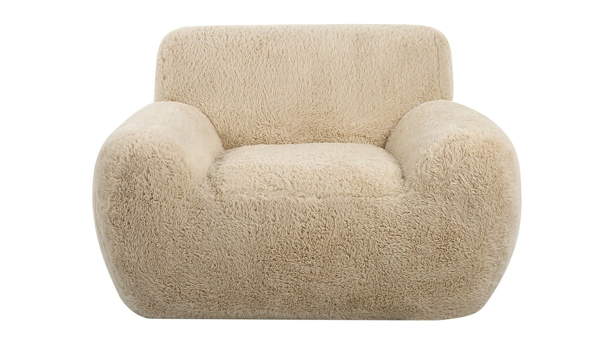 Abide - Sheepskin Accent Chair - Beige