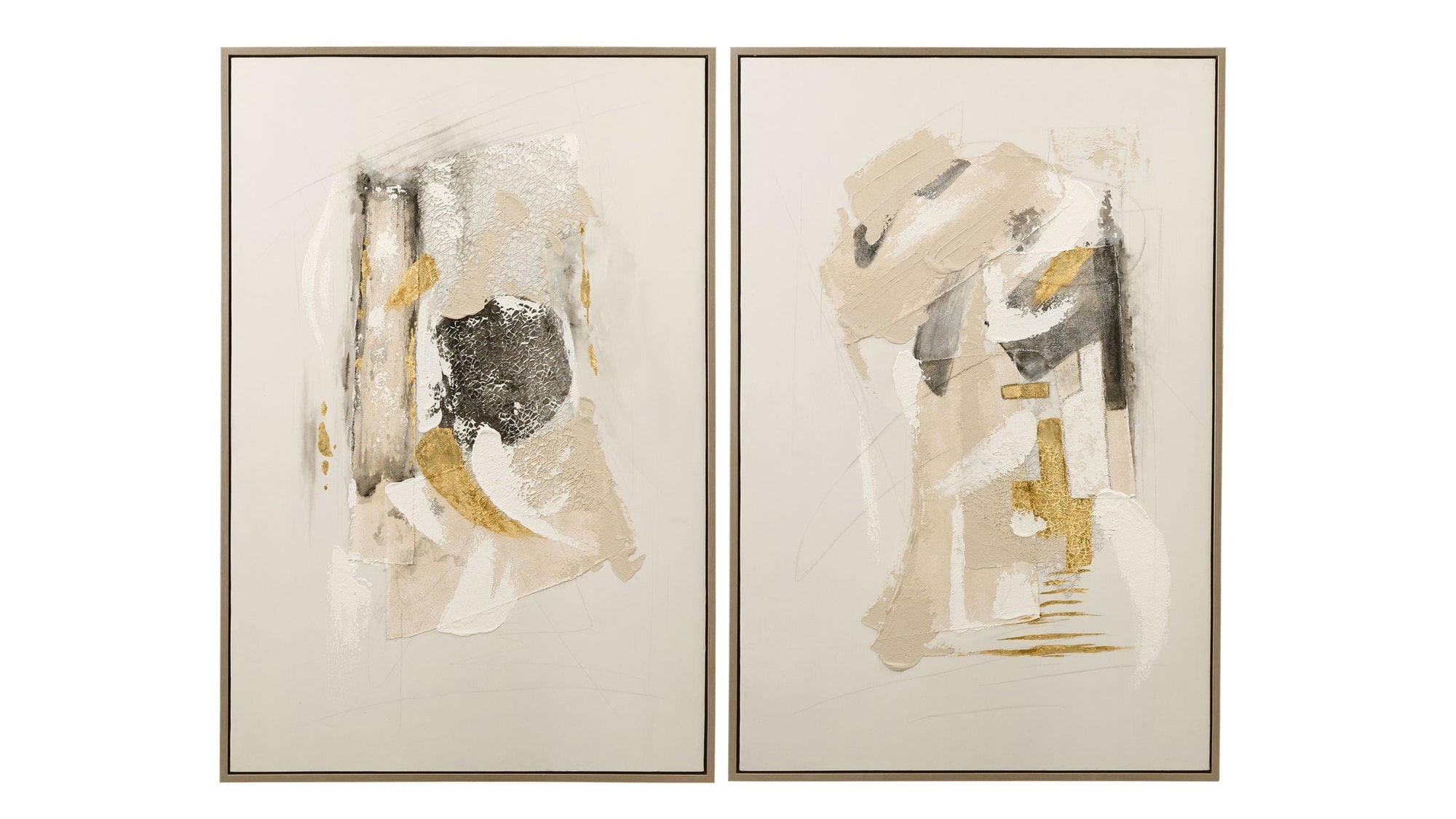 Spencer Framed Canvas Set of 2 - Beige