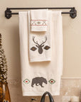 Aztec Bear - Towel Set (Set of 3), 2 Per Carton - Cream