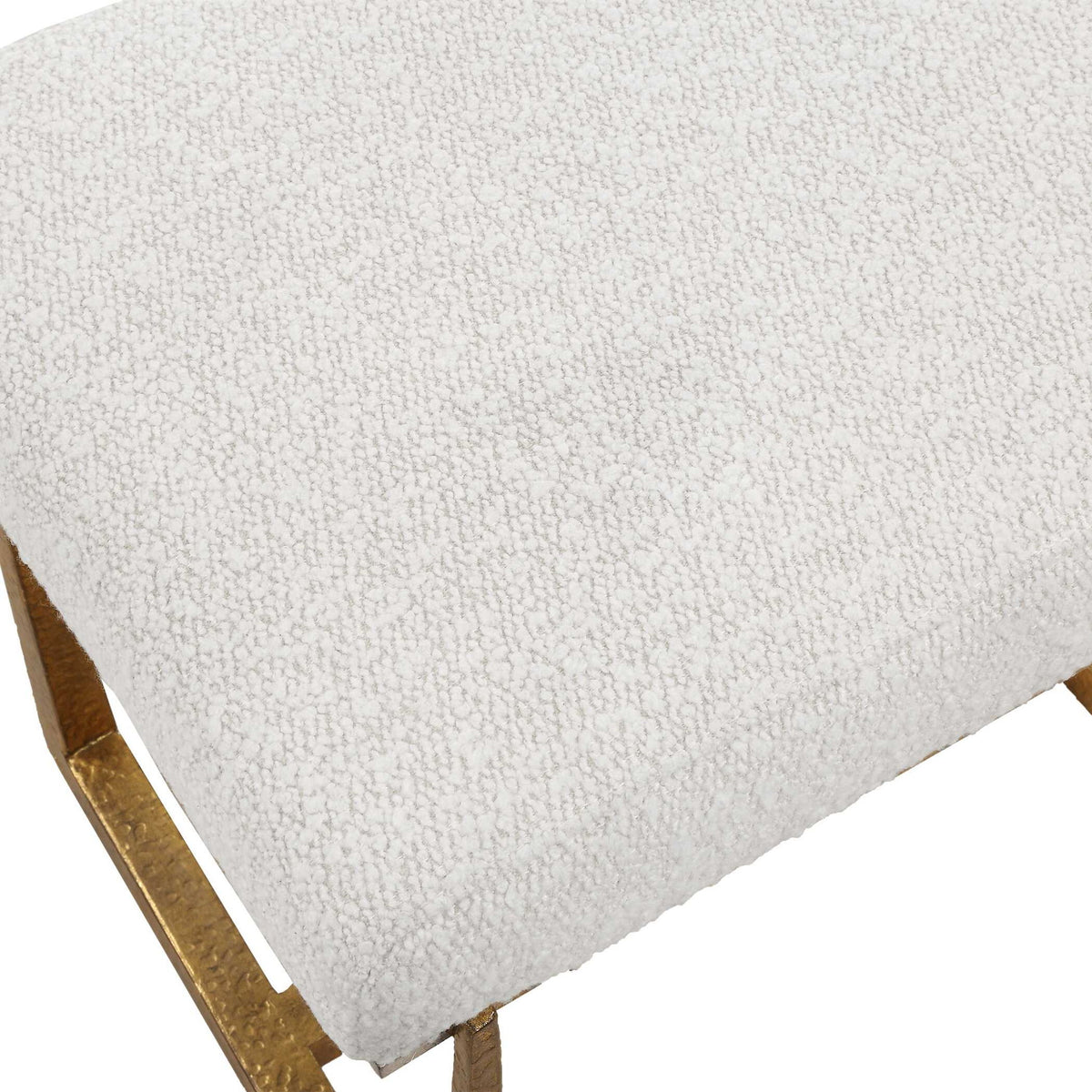 Midas - Small Bench - Gold / White