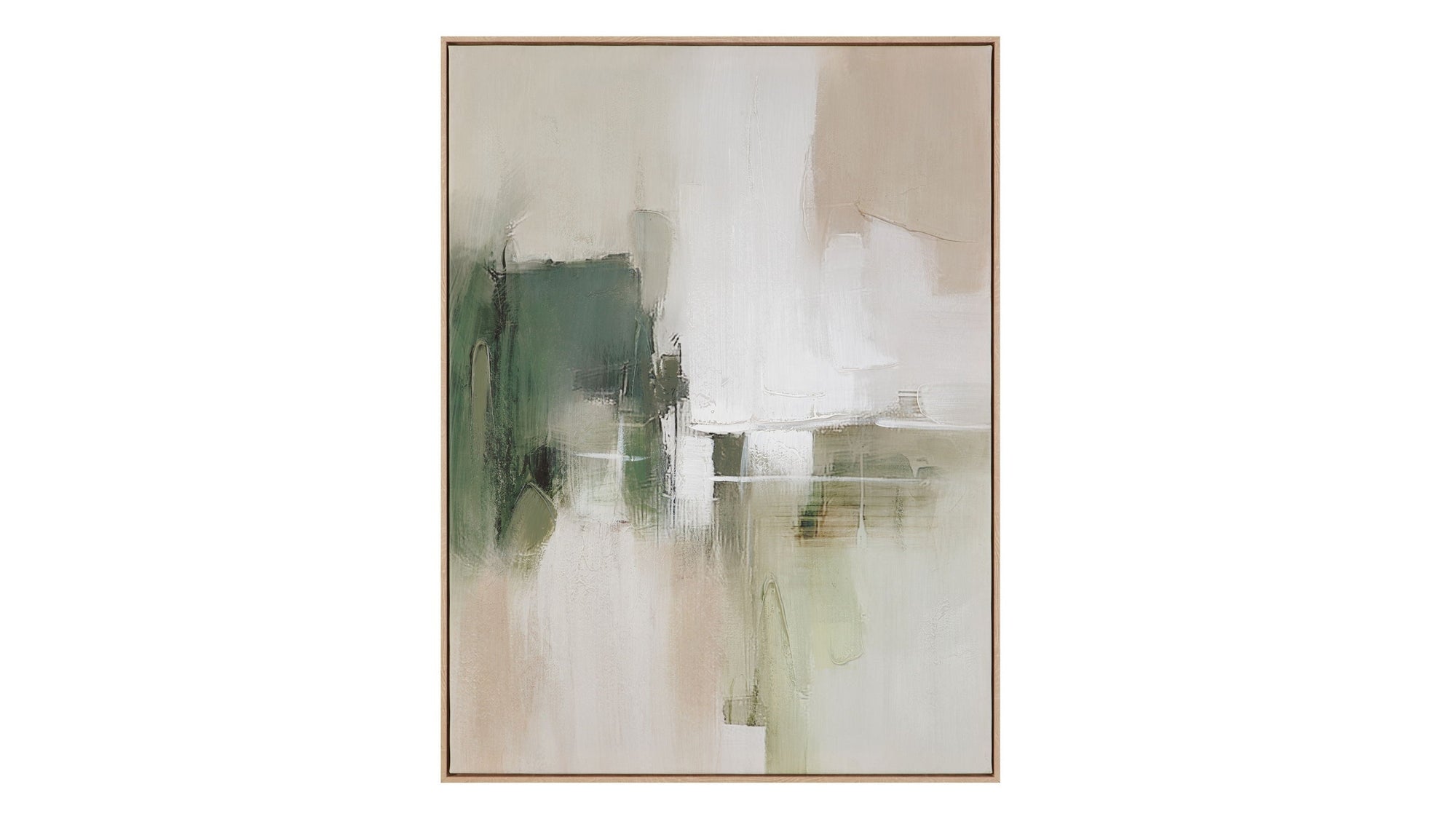 Verdant Horizon I Framed Canvas - Green