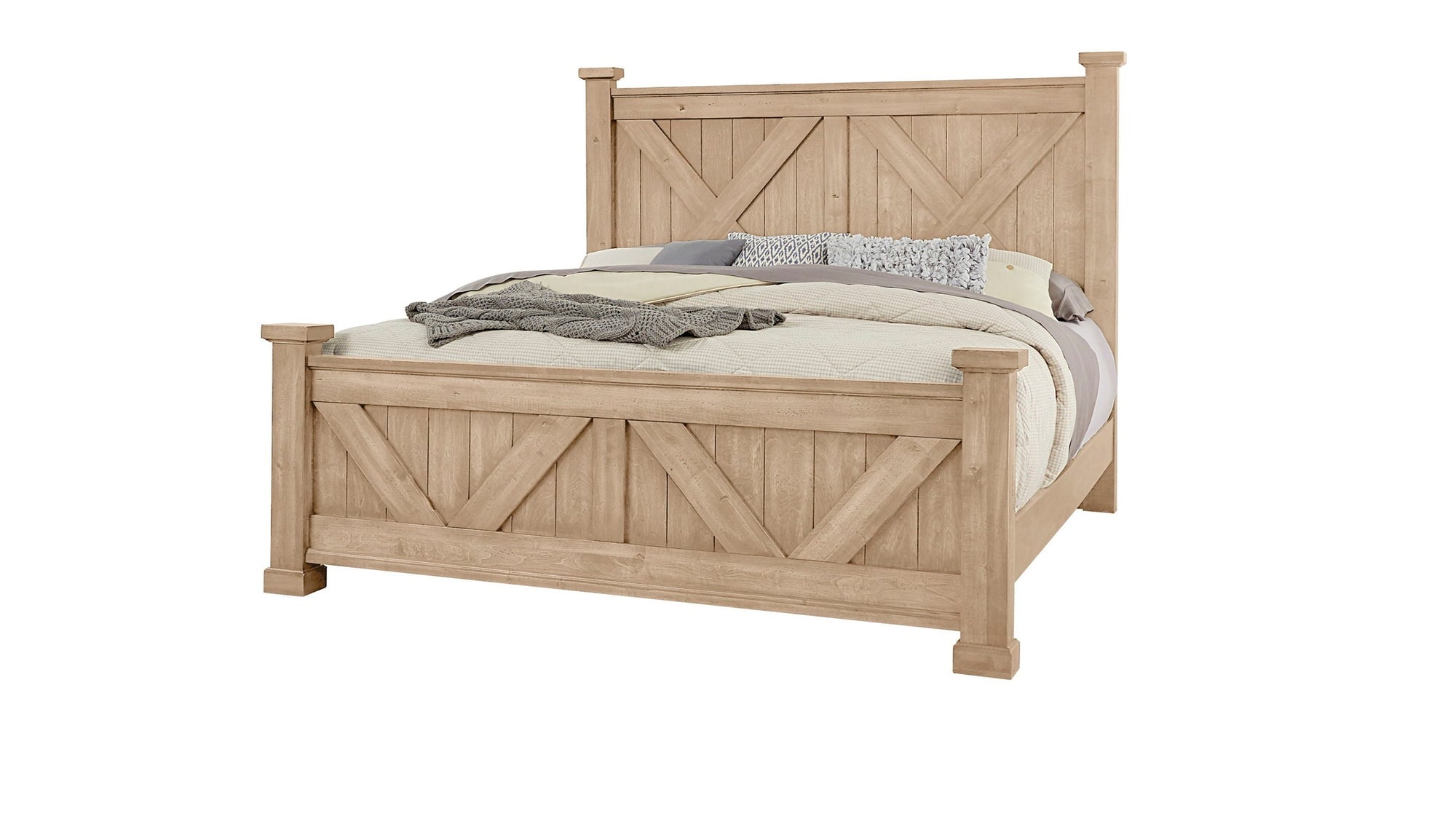 Cool Rustic - X Bed With X Footboard - Clear Maple