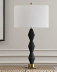 Threefold - Black Stone Table Lamp