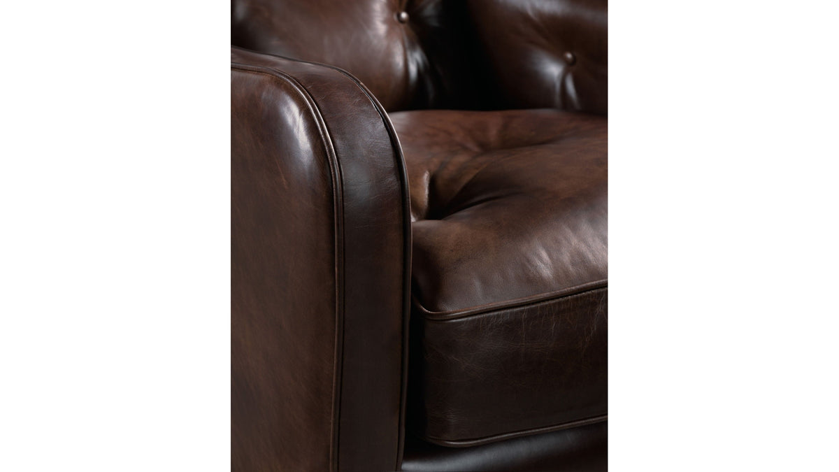 CC - Belvedere Tufted Lounge Chair - Dark Brown