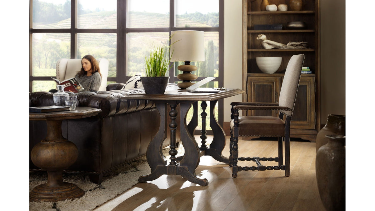 Hill Country - Comfort Upholstered Arm Chair Set of 2 - Light Brown / Dark Brown
