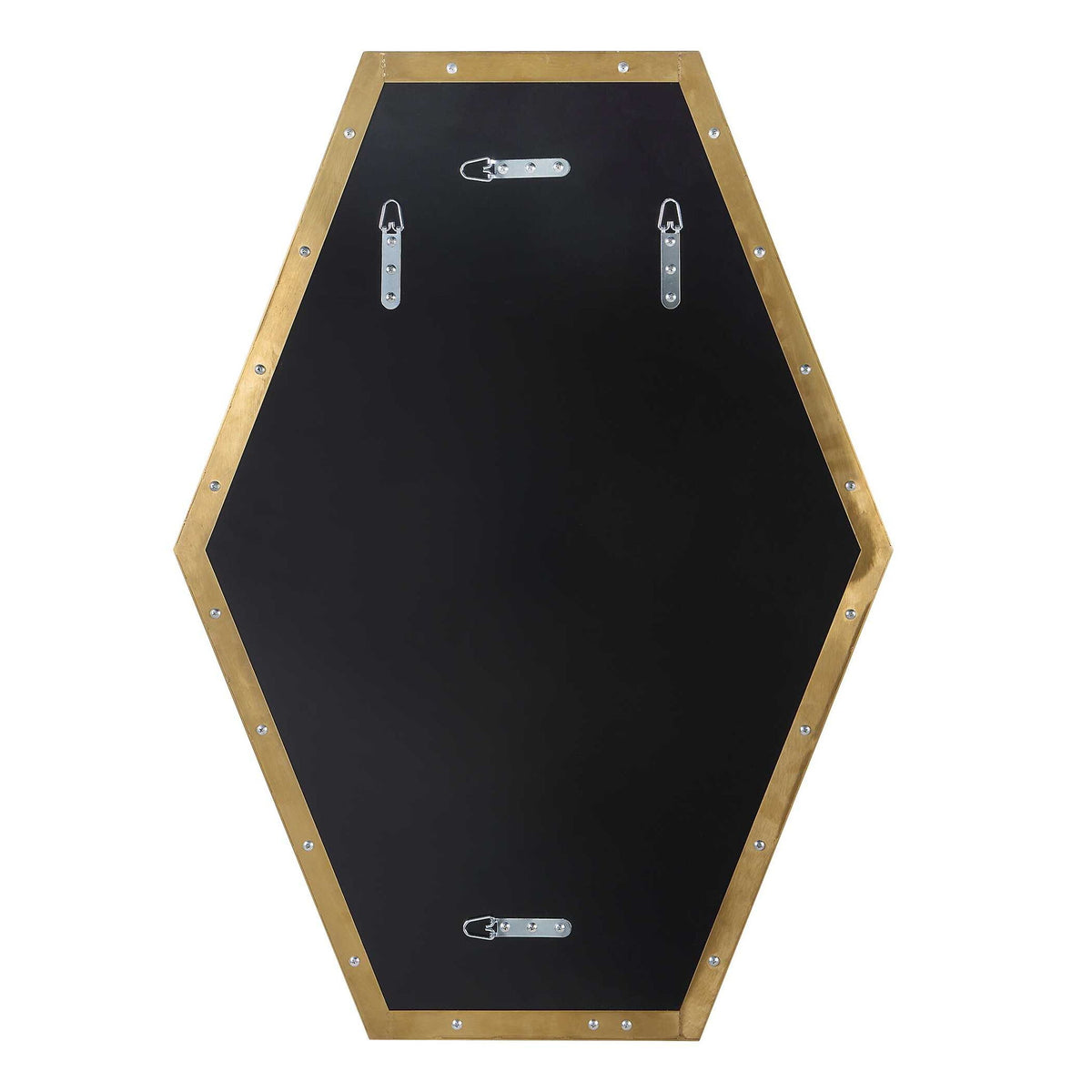 Ankara - Brass Hexagon Mirror