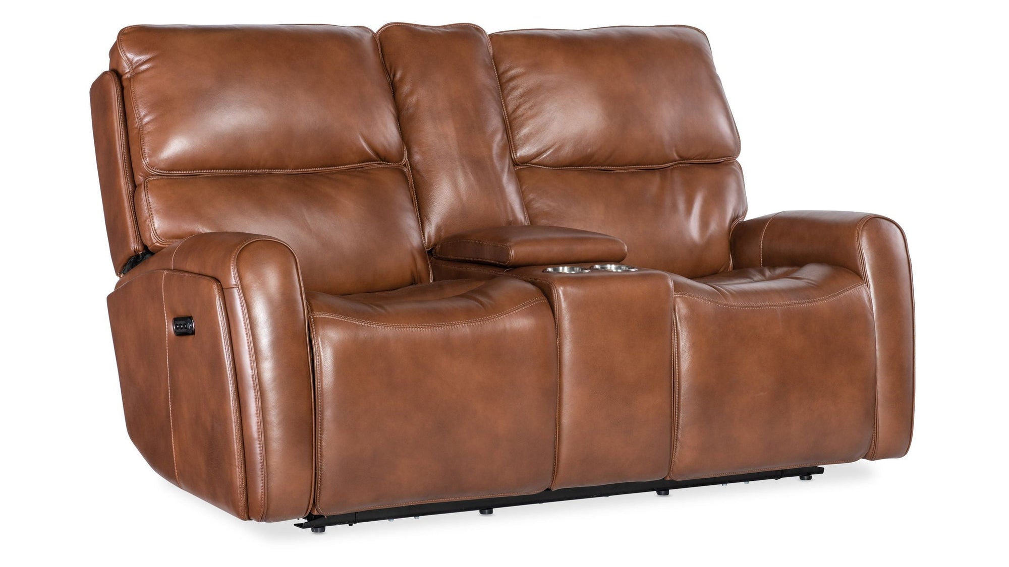 MS - Crosby Zero Gravity Power Console Loveseat With Power Headrest - Brown