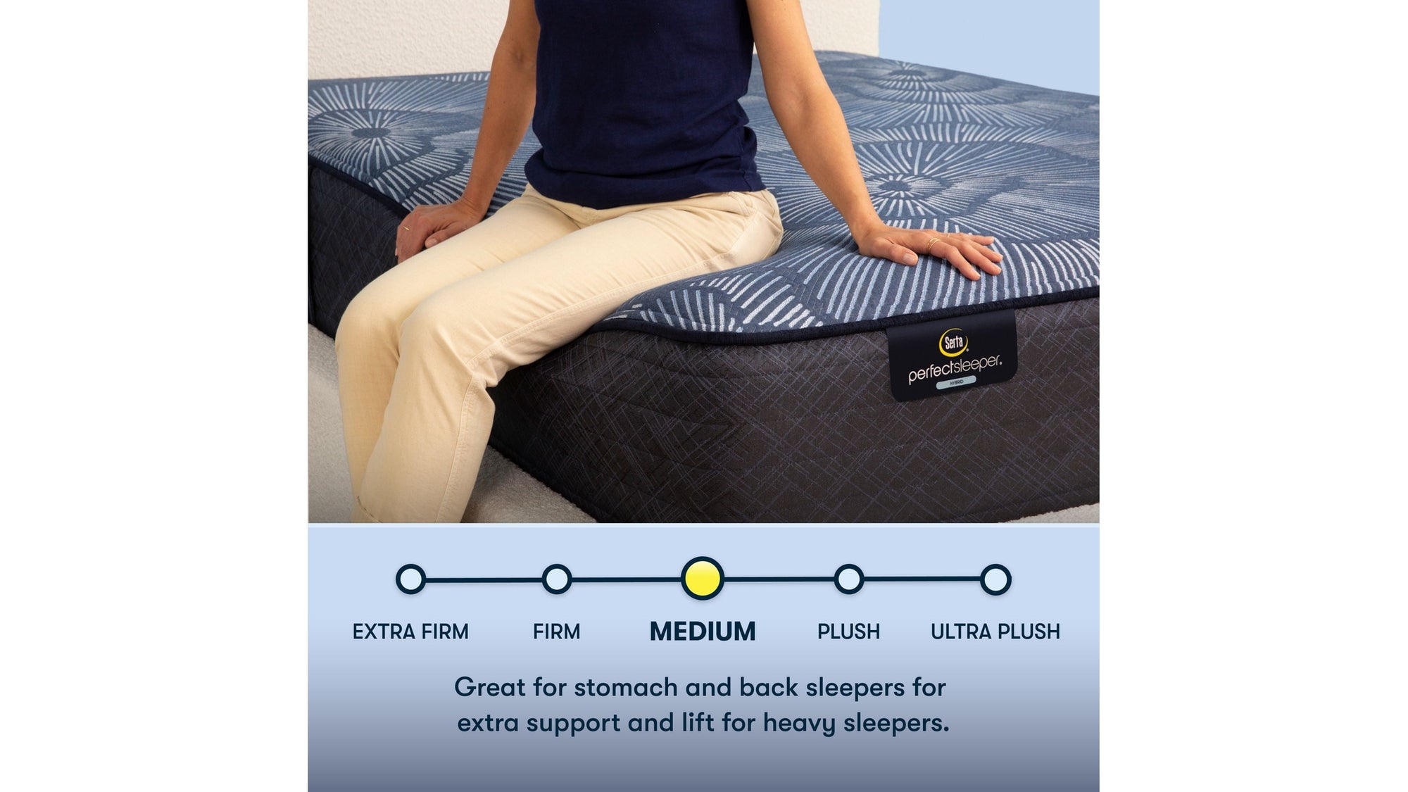 Perfect Sleeper - 12" Dazzling Night Hybrid Medium Mattress