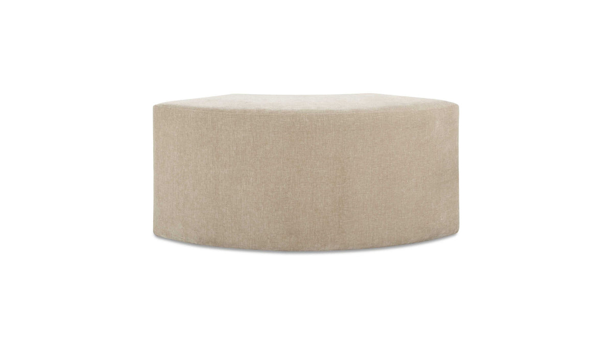 Khai - Rounded Plush Dining Bench - Brown