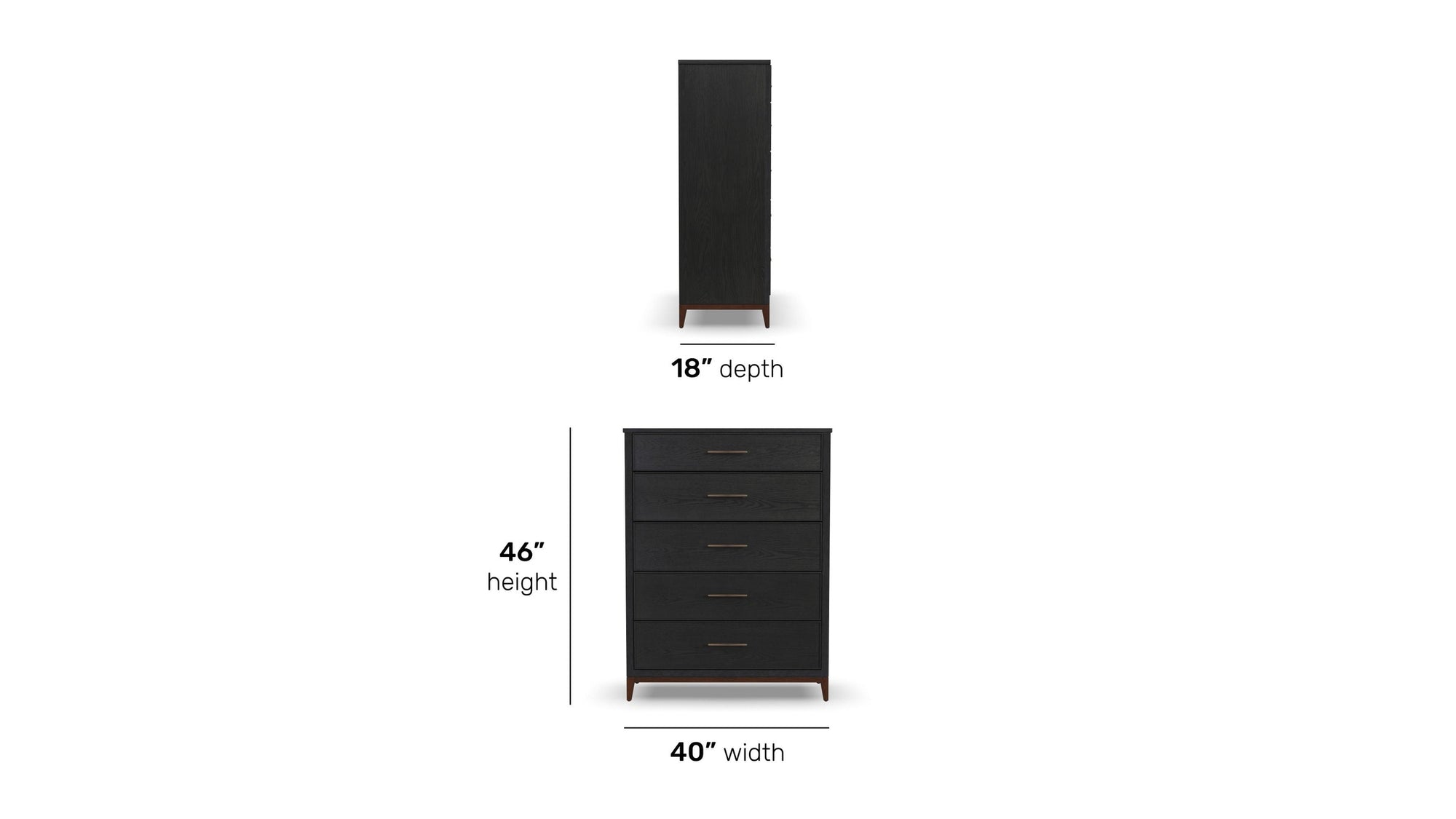 Waterfall - Drawer Chest - Black