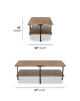 Millwork - Rectangular Coffee Table - Light Brown