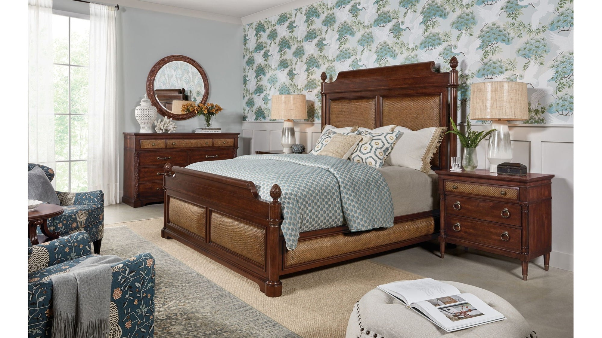 Charleston - King Panel Bed - Dark Brown