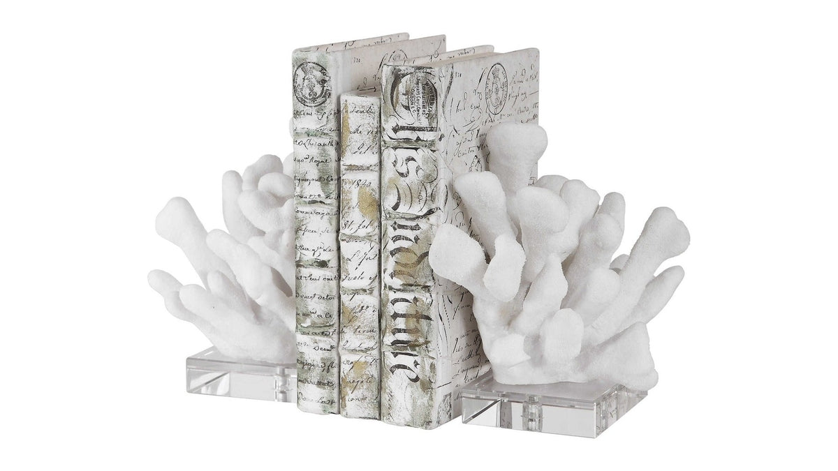 Charbel - Bookends Set of 2 - White