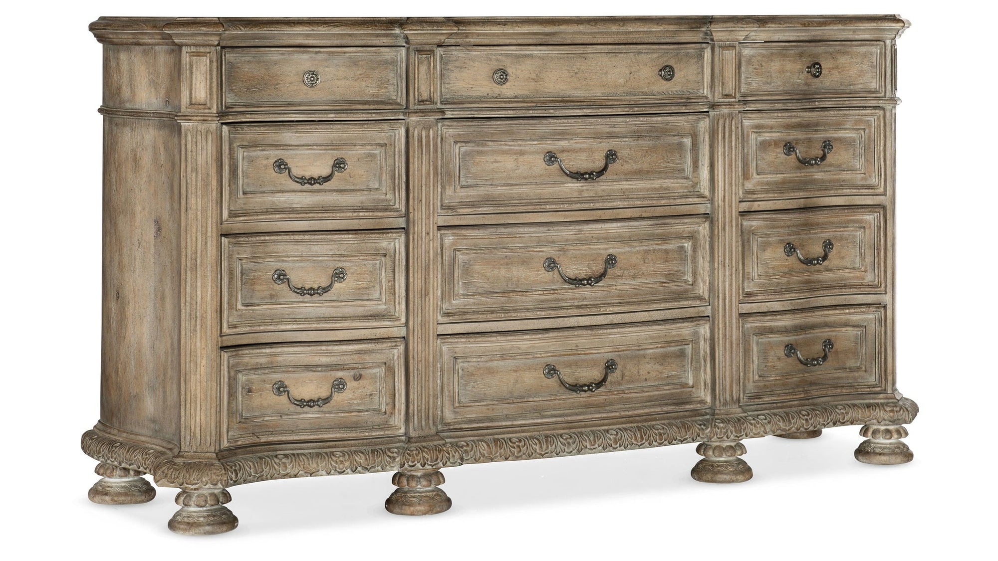 Castella - 12-Drawer Dresser - Light Brown