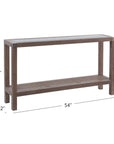 Calum - Console Table - Driftwood Gray / Cane / Brushed Nickel