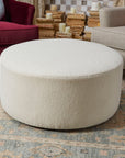Pouf - Fabric Cocktail Ottoman - Olive