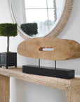 Paol - Mango Wood Sculpture - Light Brown & Black