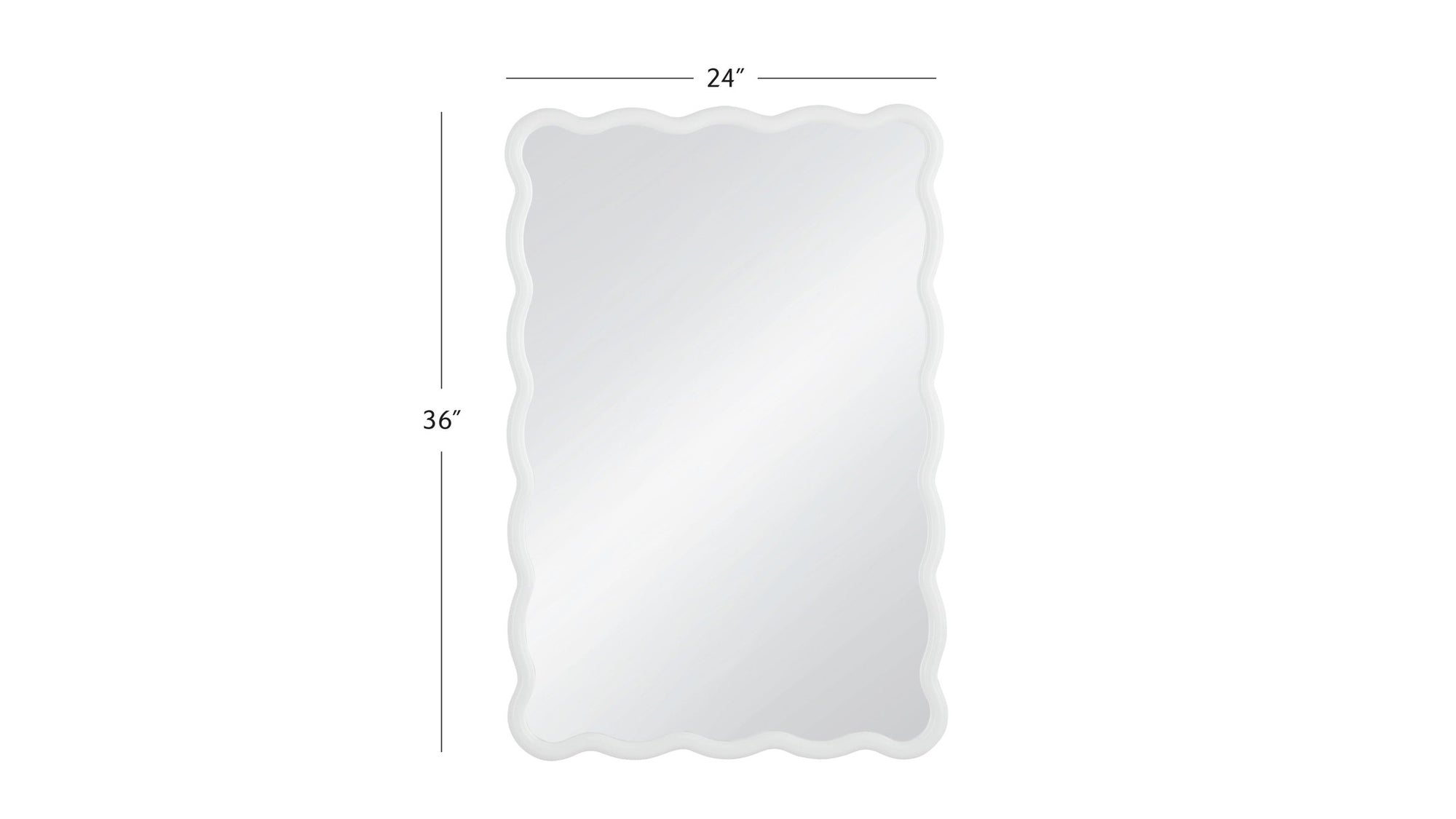 Bryony - Rectangle Wall Mirror - White
