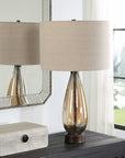 Baltic - Teardrop Glass Table Lamp - Dark Brown