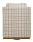 Basie - Casual Linen Swivel Chair - White