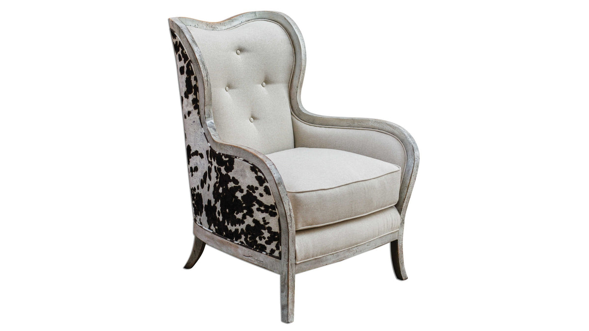 Chalina - High Back Armchair - White