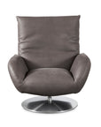 Ranlo Leather Swivel Recline Accent Chair