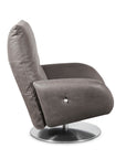 Ranlo Leather Swivel Recline Accent Chair