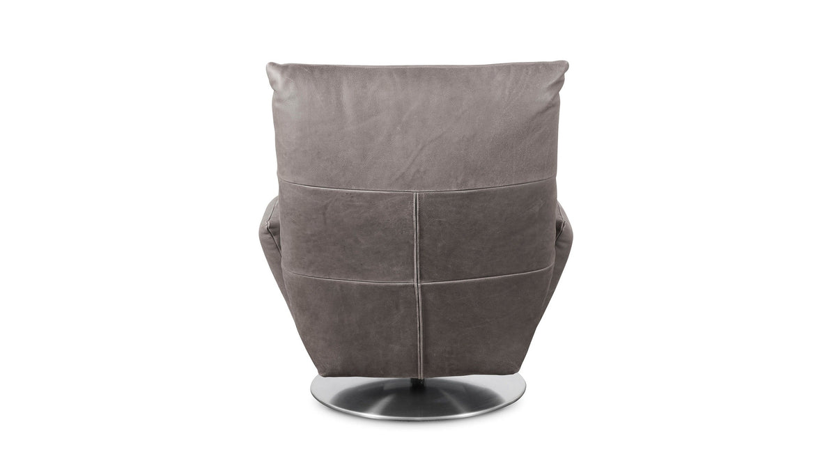 Ranlo Leather Swivel Recline Accent Chair
