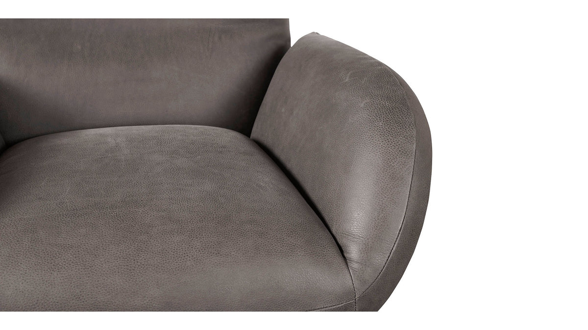 Ranlo Leather Swivel Recline Accent Chair