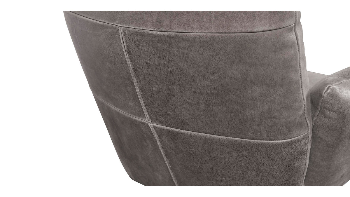 Ranlo Leather Swivel Recline Accent Chair