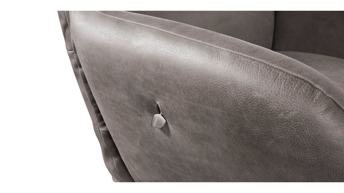 Ranlo Leather Swivel Recline Accent Chair