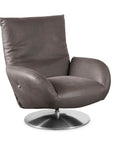 Ranlo Leather Swivel Recline Accent Chair