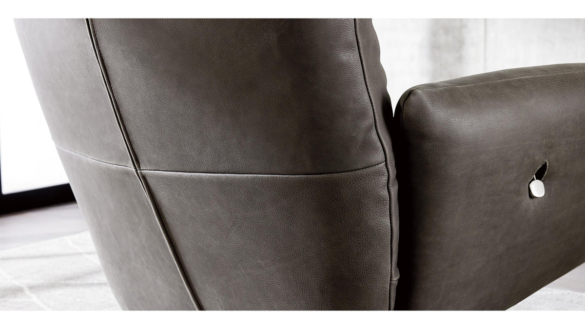 Ranlo Leather Swivel Recline Accent Chair
