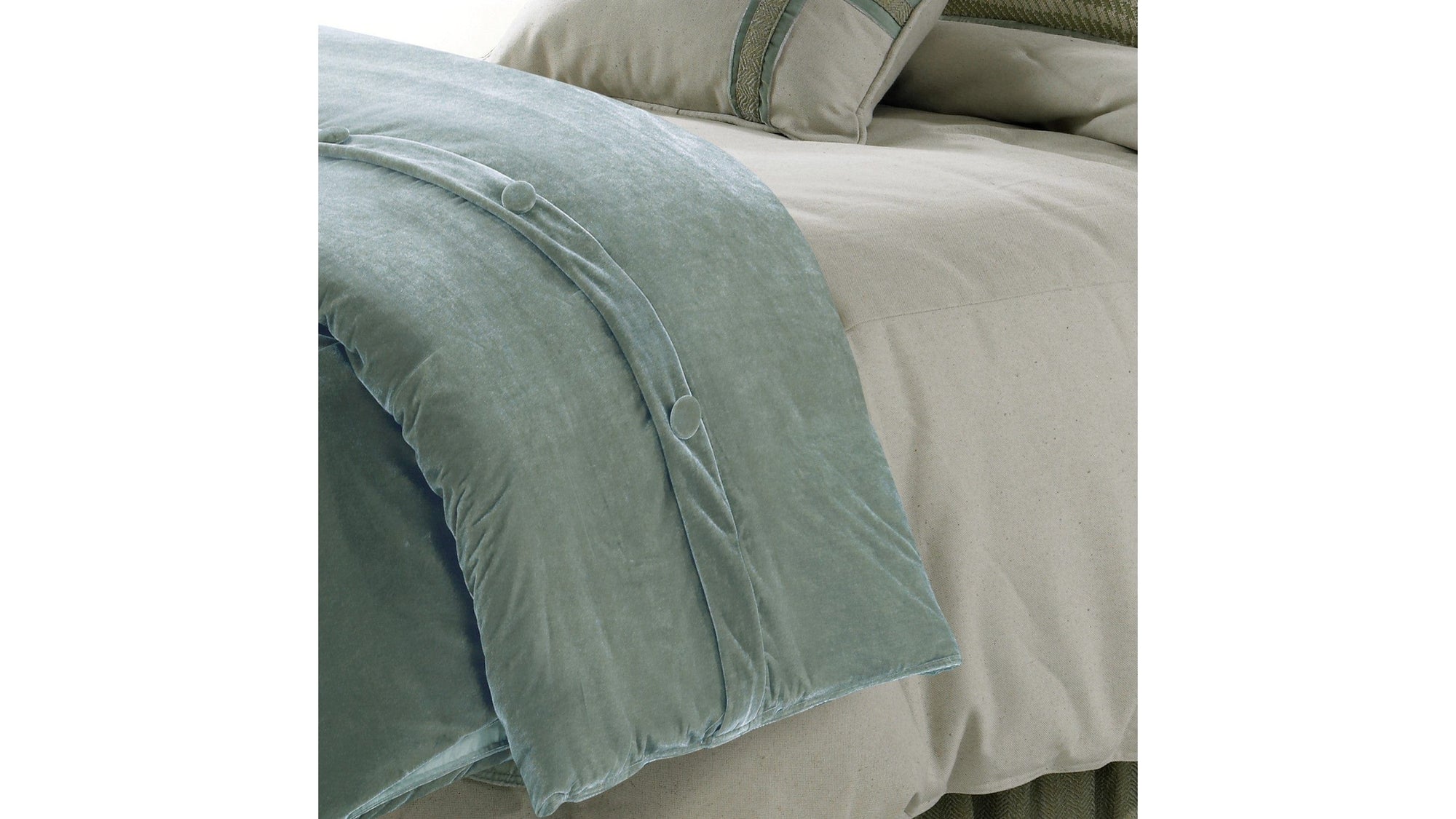 Arlington - King Velvet Duvet Cover - Green