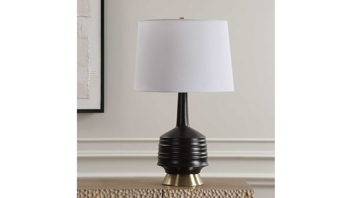 Foster - Black Glaze Table Lamp