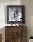 Custom Black And White Horses - Print - Dark Brown