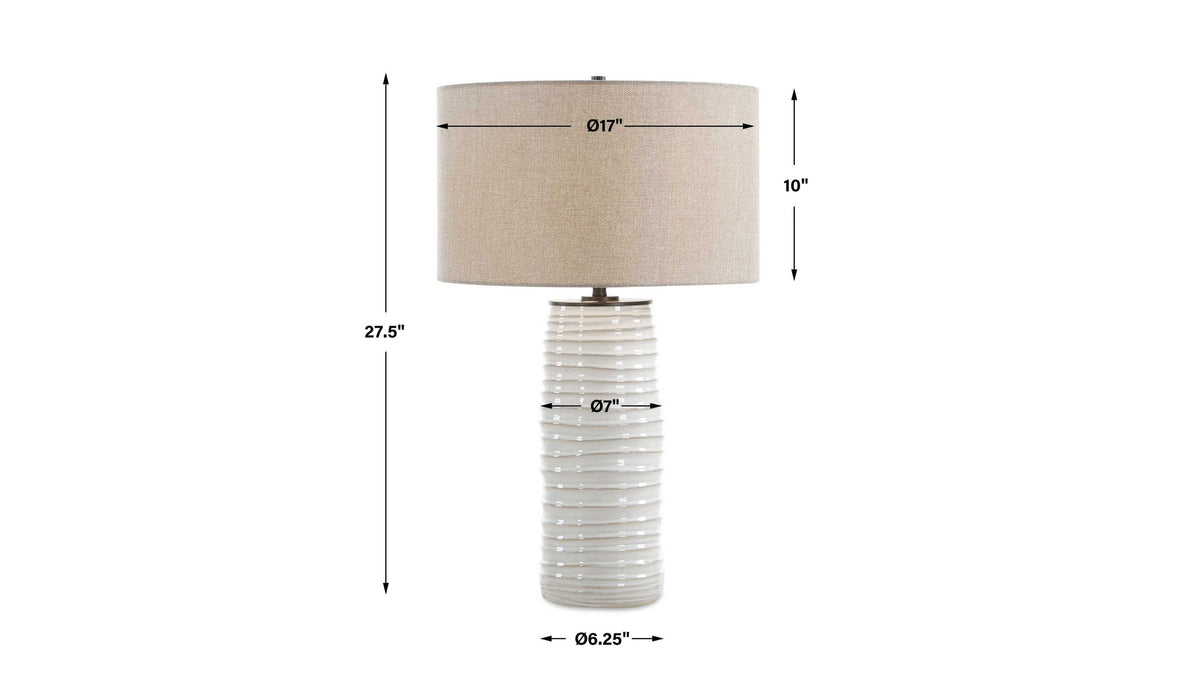 Barat - Ceramic Table Lamp - White