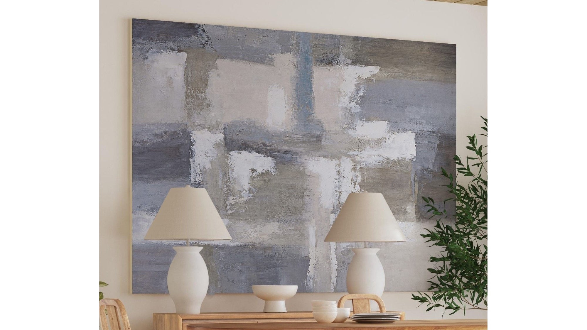 Bexar Canvas Art - Taupe