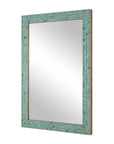 Coralie - Tile Mirror - Blue / Gold / Green