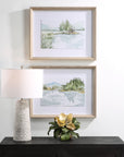 Serene - Lake Framed Prints (Set of 2) - Brown