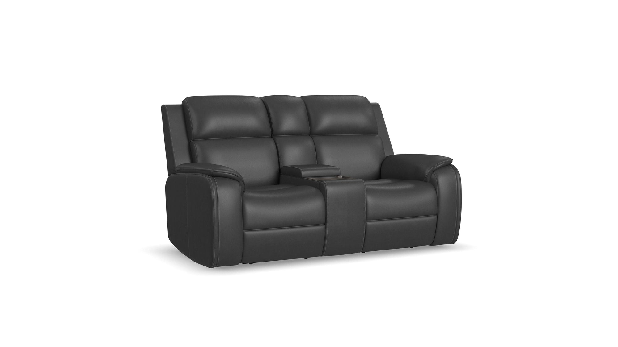 Ziggy - Power Reclining Loveseat With Console, Power Headrest, Lumbar, Heat & Massage