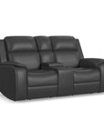 Ziggy - Power Reclining Loveseat With Console, Power Headrest, Lumbar, Heat & Massage