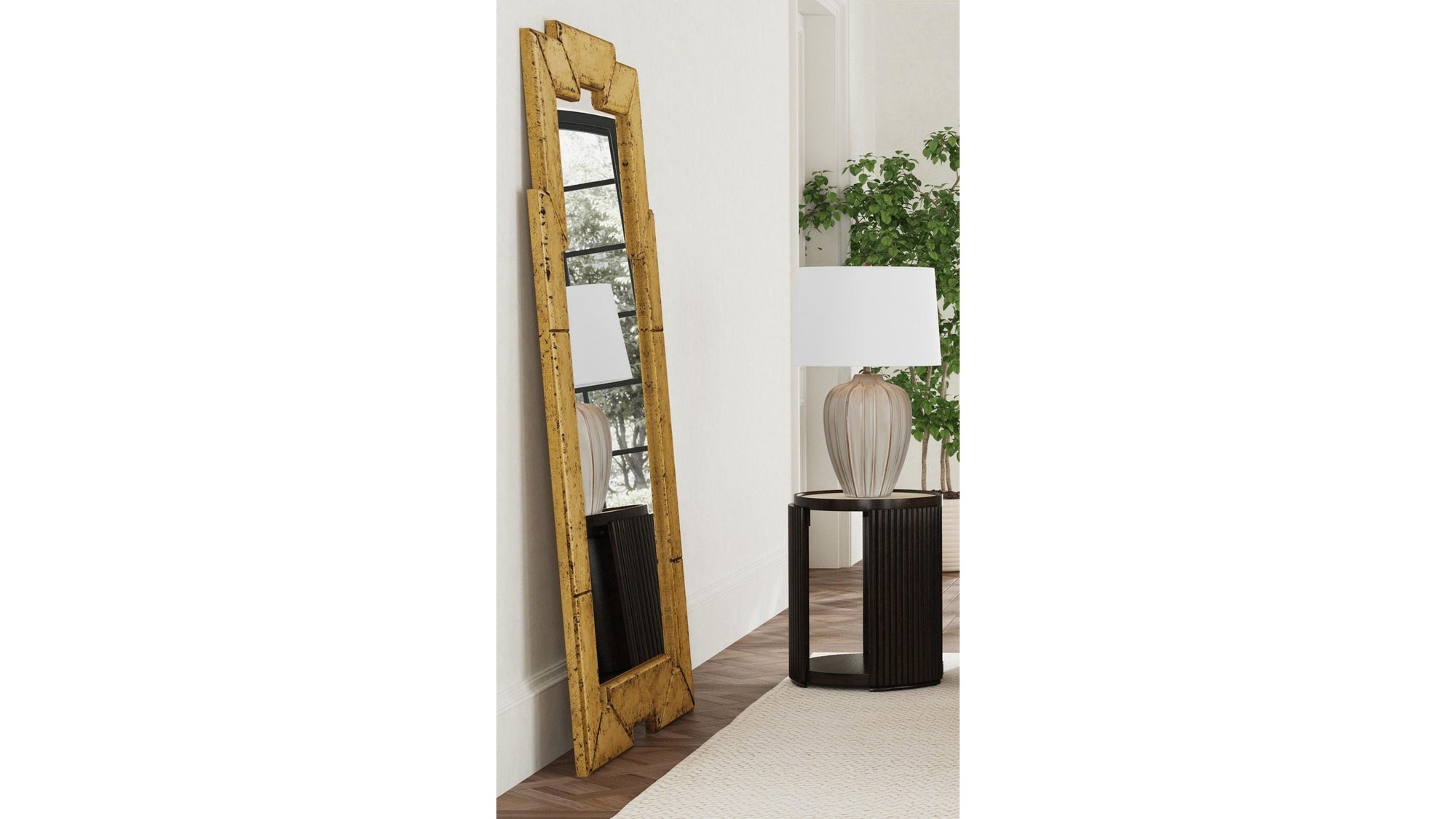 Metouro - Floor Mirror - Ant Gold Gilt