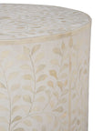 Shell End Table - White